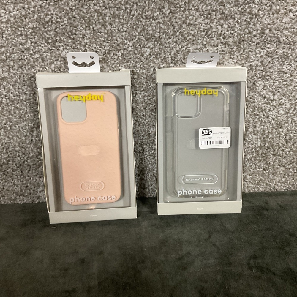 Lot of 2 Heyday Cases For iPhone 12/iPhone 12 Pro‎ Gray and Light Pink NIP